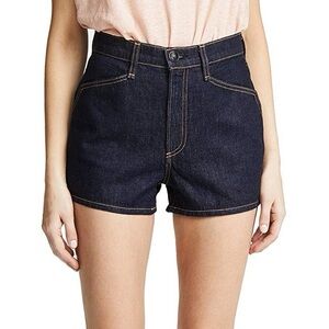 NWT Rag & Bone Women's Ellie high-rise denim shorts in an indigo wash Size 28
